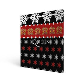 Холст квадратный с принтом Праздничный Queen в Тюмени, 100% ПВХ |  | paul rodg | queen | quen | брайан мэй | глэм | группа | джон дикон | знак | квин | королева | красный | куин | меркури | меркьюри | мэркури | надпись | новогодний | новый год | поп | праздник | роджер тейлор