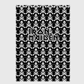 Скетчбук с принтом Iron Maiden в Тюмени, 100% бумага
 | 48 листов, плотность листов — 100 г/м2, плотность картонной обложки — 250 г/м2. Листы скреплены сверху удобной пружинной спиралью | iron maiden | адриан смит | айрон мейден | гроза | группа | дэйв мюррей | железная дева | ирон майден | метал | мрачный | музыка | песни | рок | стив харрис | тяжелый | флаг | хеви | хевиметал