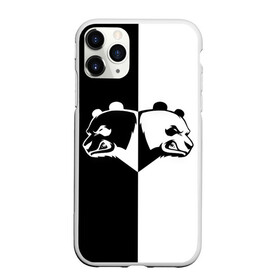 Чехол для iPhone 11 Pro матовый с принтом Панда в Тюмени, Силикон |  | Тематика изображения на принте: бамбук | бамбуковый медведь | белый | голова | два | животное | злость | красная книга | крутой | мишка | оскал | панда | прикольный | тату | цвета | чб | черный | ярость