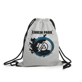 Рюкзак-мешок 3D с принтом Linkin Park в Тюмени, 100% полиэстер | плотность ткани — 200 г/м2, размер — 35 х 45 см; лямки — толстые шнурки, застежка на шнуровке, без карманов и подкладки | bennington | chester | linkin park | беннингтон | ленкин | линкин | майк | честер