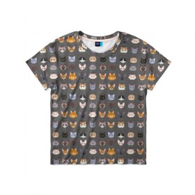 Детская футболка 3D с принтом Коты_8 в Тюмени, 100% гипоаллергенный полиэфир | прямой крой, круглый вырез горловины, длина до линии бедер, чуть спущенное плечо, ткань немного тянется | киса домашние животные | кот | котик | котики | коты | кошка | кошки