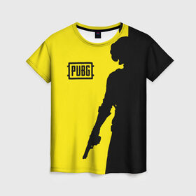 Женская футболка 3D с принтом PUBG в Тюмени, 100% полиэфир ( синтетическое хлопкоподобное полотно) | прямой крой, круглый вырез горловины, длина до линии бедер | playerunknowns battlegrounds | pubg