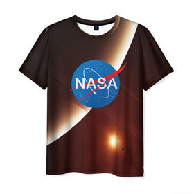 Мужская футболка 3D с принтом NASA SPACE в Тюмени, 100% полиэфир | прямой крой, круглый вырез горловины, длина до линии бедер | Тематика изображения на принте: galaxy | nasa | space | астрономия | известные | космос | наса | планеты | сатурн