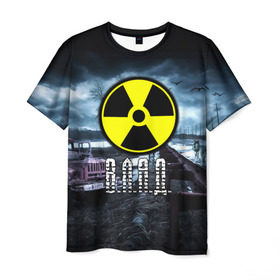 Мужская футболка 3D с принтом S.T.A.L.K.E.R. - В.Л.А.Д. в Тюмени, 100% полиэфир | прямой крой, круглый вырез горловины, длина до линии бедер | stalker | влад | владислав | припять | радиация | сталкер | чернобыль