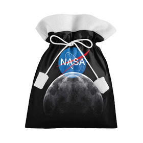 Подарочный 3D мешок с принтом NASA MOON в Тюмени, 100% полиэстер | Размер: 29*39 см | Тематика изображения на принте: galaxy | moon | nasa | space | астрономия | известные | космос | луна | наса | планет