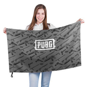Флаг 3D с принтом PUBG WEAPONS в Тюмени, 100% полиэстер | плотность ткани — 95 г/м2, размер — 67 х 109 см. Принт наносится с одной стороны | playerunknowns battlegrounds | pubg