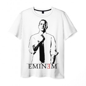 Мужская футболка 3D с принтом Eminem в Тюмени, 100% полиэфир | прямой крой, круглый вырез горловины, длина до линии бедер | actor | american rapper | composer | eminem | music | rap | record producer | актёр | американский | композитор | музыка | музыкальный продюсер | рэп | рэпер