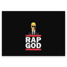 Поздравительная открытка с принтом Rap God Eminem в Тюмени, 100% бумага | плотность бумаги 280 г/м2, матовая, на обратной стороне линовка и место для марки
 | actor | american rapper | composer | eminem | music | rap | rap god | record producer |   | актёр | американский | композитор | музыка | музыкальный продюсер | рэп | рэпер