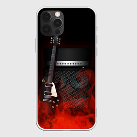 Чехол для iPhone 12 Pro Max с принтом Rock в Тюмени, Силикон |  | Тематика изображения на принте: fire | flame | guitar | metal | music | rock | sound | гитара | метал | металл | музыка | огонь | пламя | рок