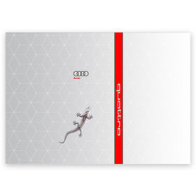 Поздравительная открытка с принтом AUDI QUATTRO в Тюмени, 100% бумага | плотность бумаги 280 г/м2, матовая, на обратной стороне линовка и место для марки
 | audi | car | race | авто | автомобиль | ауди | гонки | марка | машина
