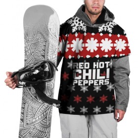 Накидка на куртку 3D с принтом Праздничный RHCP в Тюмени, 100% полиэстер |  | Тематика изображения на принте: red hot chili peppers | rhcp | альтернативный | группа | джош клингхоффер | знак | красные острые перцы чили | красный | метал | надпись | новогодний | новый год | праздник | ред хот ч | рождество | рок | рхчп | рэп