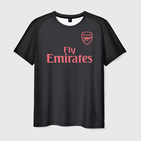 Мужская футболка 3D с принтом Ozil away 17-18 в Тюмени, 100% полиэфир | прямой крой, круглый вырез горловины, длина до линии бедер | arsenal | barclays | campions | england | league | london | mesut | ozil | англия | арсенал | лига | лондон | месут | озил | чемпионов