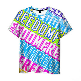 Мужская футболка 3D с принтом FREEDOM 2 в Тюмени, 100% полиэфир | прямой крой, круглый вырез горловины, длина до линии бедер | freedom | арт | свобода