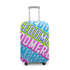 Чехол для чемодана 3D с принтом FREEDOM 2 в Тюмени, 86% полиэфир, 14% спандекс | двустороннее нанесение принта, прорези для ручек и колес | freedom | арт | свобода