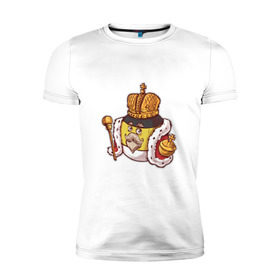 Мужская футболка премиум с принтом Царь в Тюмени, 92% хлопок, 8% лайкра | приталенный силуэт, круглый вырез ворота, длина до линии бедра, короткий рукав | country balls | имперский флаг | кантриболлс | российская империя | россия