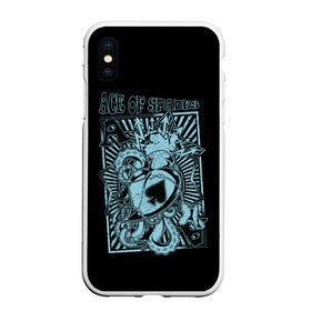 Чехол для iPhone XS Max матовый с принтом Козырный туз в Тюмени, Силикон | Область печати: задняя сторона чехла, без боковых панелей | игра | карта | масть | пики | покер | сердце | стрит | туз | фул