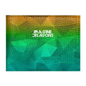 Обложка для студенческого билета с принтом IMAGINE DRAGONS в Тюмени, натуральная кожа | Размер: 11*8 см; Печать на всей внешней стороне | Тематика изображения на принте: геометрия | градиент | драгонс | треугольники