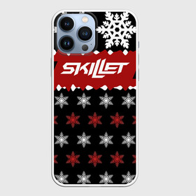 Чехол для iPhone 13 Pro Max с принтом Праздничный Skillet в Тюмени,  |  | skilet | skillet | альтернативный | гранж | группа | джен леджер | джон купер | знак | индастриал | кори купер | красный | метал | надпись | новогодний | новый год | ню | пост | праздник | рождество | рок