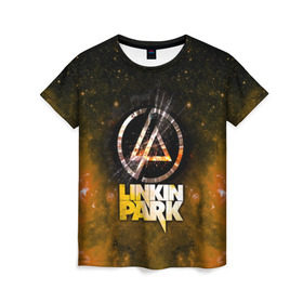 Женская футболка 3D с принтом Linkin Park космос в Тюмени, 100% полиэфир ( синтетическое хлопкоподобное полотно) | прямой крой, круглый вырез горловины, длина до линии бедер | bennington | chester | linkin park | альтернативный | беннингтон | группа | ленкин | линкин | майк | метал | музыкант | ню | нюметал | парк | певец | рок | рэп | честер | электроник