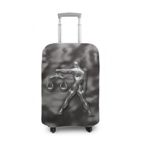 Чехол для чемодана 3D с принтом Весы в Тюмени, 86% полиэфир, 14% спандекс | двустороннее нанесение принта, прорези для ручек и колес | 