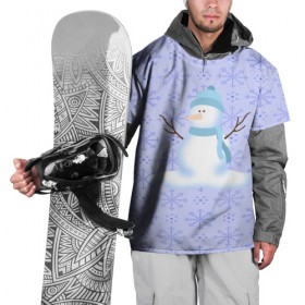 Накидка на куртку 3D с принтом Снеговик в Тюмени, 100% полиэстер |  | Тематика изображения на принте: 