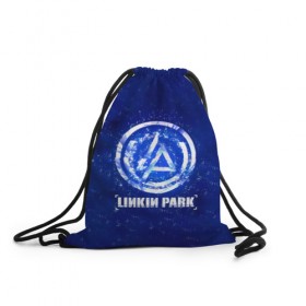 Рюкзак-мешок 3D с принтом Linkin Park в Тюмени, 100% полиэстер | плотность ткани — 200 г/м2, размер — 35 х 45 см; лямки — толстые шнурки, застежка на шнуровке, без карманов и подкладки | 