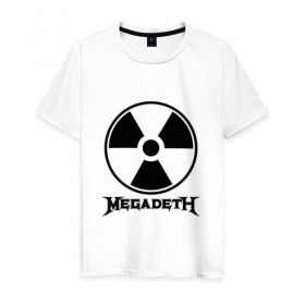 Мужская футболка хлопок с принтом Megadeth в Тюмени, 100% хлопок | прямой крой, круглый вырез горловины, длина до линии бедер, слегка спущенное плечо. | megadet | megadeth | группа | дирк вербурен | дэвид эллефсон | дэйв мастейн | кико лоурейро | мегадет | мегадетх | метал | рок | трэш | трэшметал | тяжелый | хард | хардрок | хеви | хевиметал