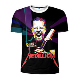 Мужская футболка 3D спортивная с принтом Metallica James Alan Hatfield в Тюмени, 100% полиэстер с улучшенными характеристиками | приталенный силуэт, круглая горловина, широкие плечи, сужается к линии бедра | alan | american | band | hard | hatfield | james | metal | metallica | rock | thrash | алан | американская | джеймс | метал группа | трэш метал | хард рок | хэтфилд