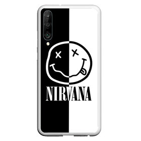 Чехол для Honor P30 с принтом Nirvana в Тюмени, Силикон | Область печати: задняя сторона чехла, без боковых панелей | cobain | kurt | nirvana | альтернативный | гранж | грол | группа | дональд | кобейн | курт | музыка | музыкант | надпись | нервана | нирвана | новоселич | певец | рок | смайл | смайлик | солист | язык