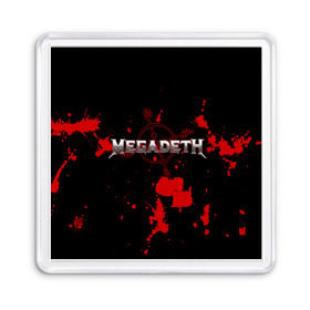 Магнит 55*55 с принтом Megadeth в Тюмени, Пластик | Размер: 65*65 мм; Размер печати: 55*55 мм | megadet | megadeth | группа | дирк вербурен | дэвид эллефсон | дэйв мастейн | кико лоурейро | мегадет | мегадетх | метал | рок | трэш | трэшметал | тяжелый | хард | хардрок | хеви | хевиметал