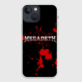 Чехол для iPhone 13 mini с принтом Megadeth в Тюмени,  |  | megadet | megadeth | группа | дирк вербурен | дэвид эллефсон | дэйв мастейн | кико лоурейро | мегадет | мегадетх | метал | рок | трэш | трэшметал | тяжелый | хард | хардрок | хеви | хевиметал