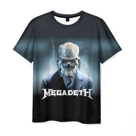Мужская футболка 3D с принтом Megadeth в Тюмени, 100% полиэфир | прямой крой, круглый вырез горловины, длина до линии бедер | megadeth |   megadet | группа | дирк вербурен | дэвид эллефсон | дэйв мастейн | кико лоурейро | мегадет | мегадетх | метал | рок | трэш | трэшметал | тяжелый | хард | хардрок | хеви | хевиметал