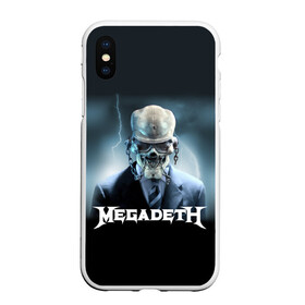 Чехол для iPhone XS Max матовый с принтом Megadeth в Тюмени, Силикон | Область печати: задняя сторона чехла, без боковых панелей | megadeth |   megadet | группа | дирк вербурен | дэвид эллефсон | дэйв мастейн | кико лоурейро | мегадет | мегадетх | метал | рок | трэш | трэшметал | тяжелый | хард | хардрок | хеви | хевиметал