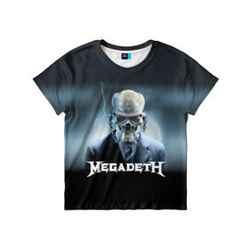 Детская футболка 3D с принтом Megadeth в Тюмени, 100% гипоаллергенный полиэфир | прямой крой, круглый вырез горловины, длина до линии бедер, чуть спущенное плечо, ткань немного тянется | megadeth |   megadet | группа | дирк вербурен | дэвид эллефсон | дэйв мастейн | кико лоурейро | мегадет | мегадетх | метал | рок | трэш | трэшметал | тяжелый | хард | хардрок | хеви | хевиметал