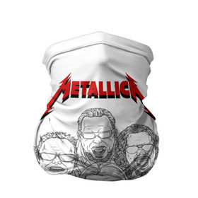 Бандана-труба 3D с принтом Metallica в Тюмени, 100% полиэстер, ткань с особыми свойствами — Activecool | плотность 150‒180 г/м2; хорошо тянется, но сохраняет форму | 