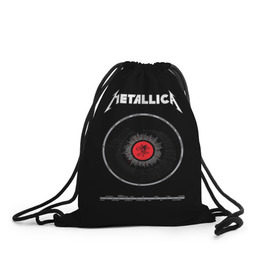 Рюкзак-мешок 3D с принтом Metallica в Тюмени, 100% полиэстер | плотность ткани — 200 г/м2, размер — 35 х 45 см; лямки — толстые шнурки, застежка на шнуровке, без карманов и подкладки | 