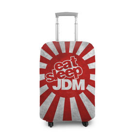 Чехол для чемодана 3D с принтом JDM в Тюмени, 86% полиэфир, 14% спандекс | двустороннее нанесение принта, прорези для ручек и колес | car | domo | drift | japan | jdm | kun | race | street | авто | автомобиль | гонки | дрифт | король | машина | флаг | япония