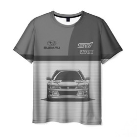 Мужская футболка 3D с принтом Subaru в Тюмени, 100% полиэфир | прямой крой, круглый вырез горловины, длина до линии бедер | car | impreza | jdm | race | sti | subaru | wrx | авто | гонки | импреза | машина | субару