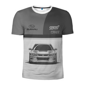 Мужская футболка 3D спортивная с принтом Subaru в Тюмени, 100% полиэстер с улучшенными характеристиками | приталенный силуэт, круглая горловина, широкие плечи, сужается к линии бедра | car | impreza | jdm | race | sti | subaru | wrx | авто | гонки | импреза | машина | субару