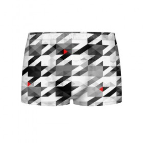 Мужские трусы 3D с принтом gray geometry collection в Тюмени, 50% хлопок, 50% полиэстер | классическая посадка, на поясе мягкая тканевая резинка | abstraction | geometry | абстракция | геометрия | грань | краски | кубик | кубики | линии | мозаика | разноцветные | ребро | текстура | тени | узор
