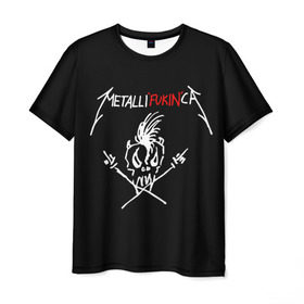Мужская футболка 3D с принтом Metallica в Тюмени, 100% полиэфир | прямой крой, круглый вырез горловины, длина до линии бедер | american | band | cliff burton | dave mustaine | hard | james hatfield | jason newsted | kirk hammett | lars ulrich | metal | metallica | robert trujillo | rock | ron mcgowney | thrash | американская | джеймс хэтфилд | ларс ул | метал группа | трэш метал 