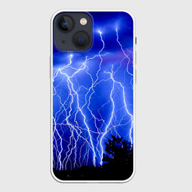 Чехол для iPhone 13 mini с принтом Молнии в Тюмени,  |  | гроза | молнии | ночь | пейзаж