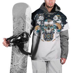 Накидка на куртку 3D с принтом SKULL JAPAN в Тюмени, 100% полиэстер |  | Тематика изображения на принте: arrow | skull | белый | девушка | линии | маски.кот | модные | небо | облако | синий | скелет | стимпанк | стрелы | череп | яркие