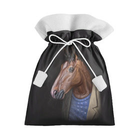 Подарочный 3D мешок с принтом BoJack в Тюмени, 100% полиэстер | Размер: 29*39 см | Тематика изображения на принте: bojack horseman | конь боджек | лошадь боджек