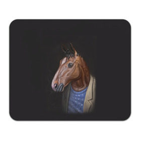 Коврик прямоугольный с принтом BoJack в Тюмени, натуральный каучук | размер 230 х 185 мм; запечатка лицевой стороны | Тематика изображения на принте: bojack horseman | конь боджек | лошадь боджек