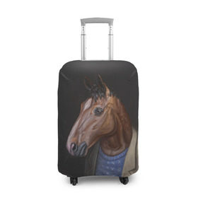 Чехол для чемодана 3D с принтом BoJack в Тюмени, 86% полиэфир, 14% спандекс | двустороннее нанесение принта, прорези для ручек и колес | bojack horseman | конь боджек | лошадь боджек