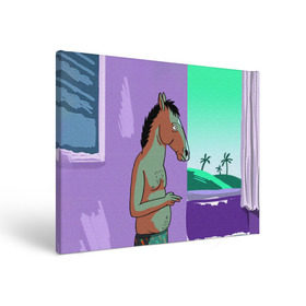Холст прямоугольный с принтом BoJack в Тюмени, 100% ПВХ |  | Тематика изображения на принте: bojack horseman | конь боджек | лошадь боджек
