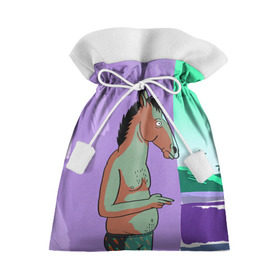 Подарочный 3D мешок с принтом BoJack в Тюмени, 100% полиэстер | Размер: 29*39 см | bojack horseman | конь боджек | лошадь боджек