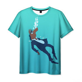 Мужская футболка 3D с принтом BoJack в Тюмени, 100% полиэфир | прямой крой, круглый вырез горловины, длина до линии бедер | bojack horseman | конь боджек | лошадь боджек