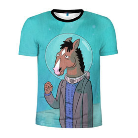 Мужская футболка 3D спортивная с принтом BoJack в Тюмени, 100% полиэстер с улучшенными характеристиками | приталенный силуэт, круглая горловина, широкие плечи, сужается к линии бедра | Тематика изображения на принте: bojack horseman | конь боджек | лошадь боджек